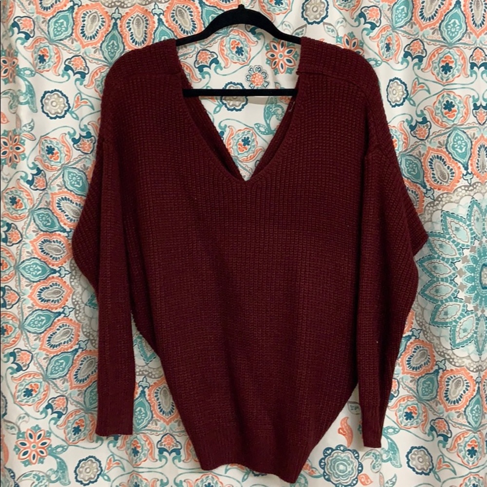 Open back sweater